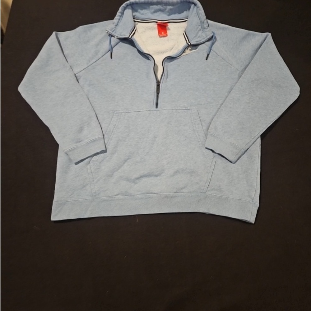 Nike Red Tag Light Blue Vintage 1/4 Zip Pullover Fleece Mens Sz XL